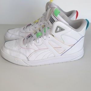 Puma Backcourt Mid Rainbow white sneaker size 10.5
